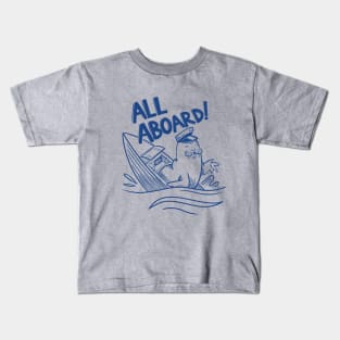 Freya the Walrus - All Aboard the Boat Kids T-Shirt